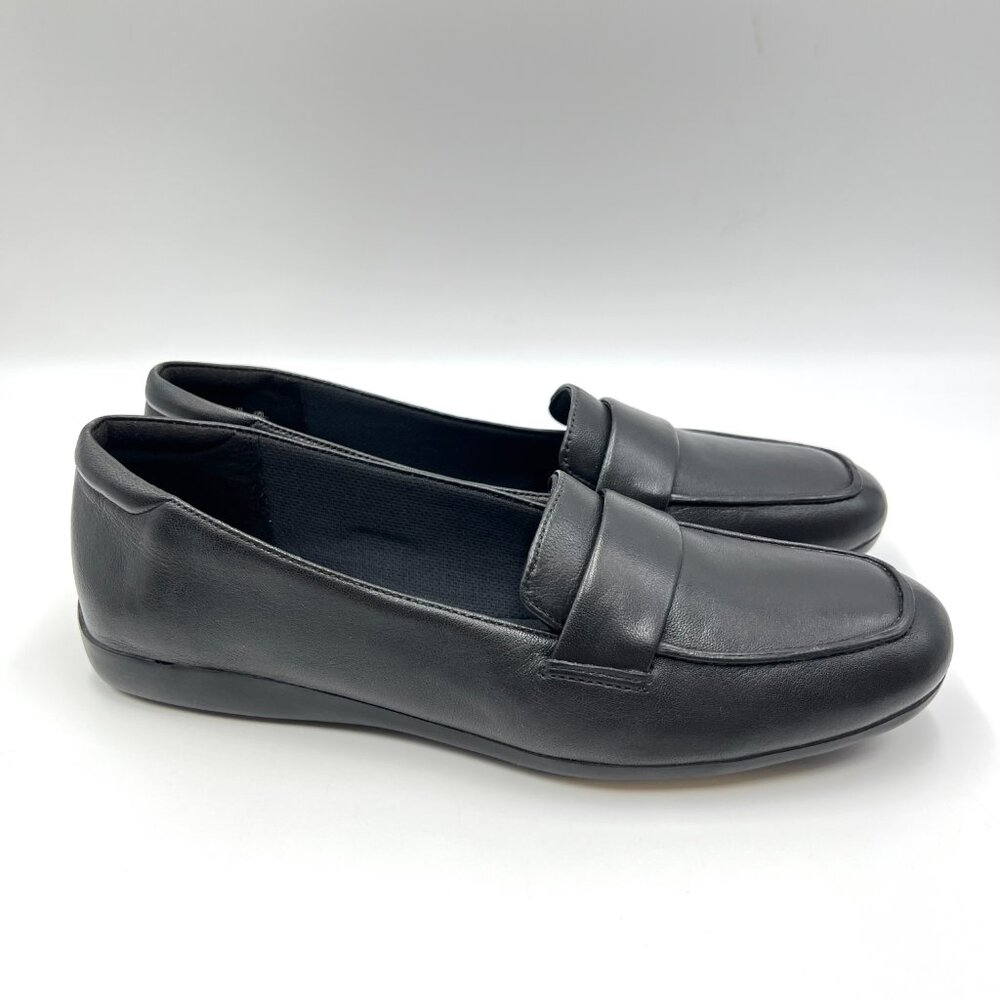 Naturalizer Womens Size 7.5 Genn Flow‎ Black Leather Loafers Flats Shoes